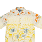 FIZZ Mens Hawaiian Shirt Yellow Floral M
