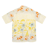 FIZZ Mens Hawaiian Shirt Yellow Floral M