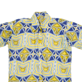 Mens Shirt Blue Crazy Pattern M