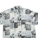 Mens Shirt Grey Crazy Pattern XL