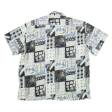 Mens Shirt Grey Crazy Pattern XL