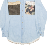 GREAT AUNT NINA Womens Denim Shirt Blue Long Sleeve S