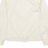 CANADA Womens Plain Shirt Yellow Long Sleeve M