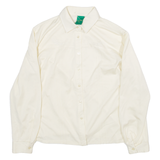 CANADA Womens Plain Shirt Yellow Long Sleeve M