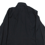 DKNY Slim Fit Mens Plain Shirt Black Long Sleeve M