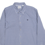 TIMBERLAND Slim Fit Mens Shirt Blue Gingham Long Sleeve 2XL