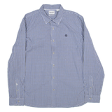TIMBERLAND Slim Fit Mens Shirt Blue Gingham Long Sleeve 2XL