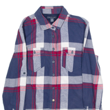 TOMMY HILFIGER Womens Shirt Blue Gingham Long Sleeve S