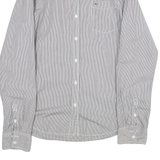 HILFIGER DENIM Mens Shirt Black Striped Long Sleeve XL