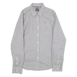 HILFIGER DENIM Mens Shirt Black Striped Long Sleeve XL