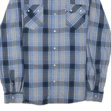 LEVI'S Mens Shirt Blue Check Long Sleeve M