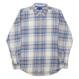 TOMMY HILFIGER Mens Shirt Blue Check Long Sleeve L