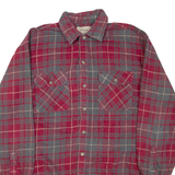 SCHMIDT WORKWEAR Mens Shirt Red Check Long Sleeve L