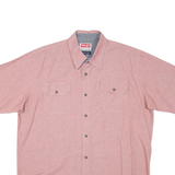 WRANGLER Comfort Flex Mens Plain Shirt Red L