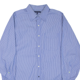 TOMMY HILFIGER Mens Shirt Blue Striped Long Sleeve XL