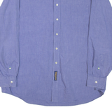 TOMMY HILFIGER Mens Plain Shirt Blue Long Sleeve XL