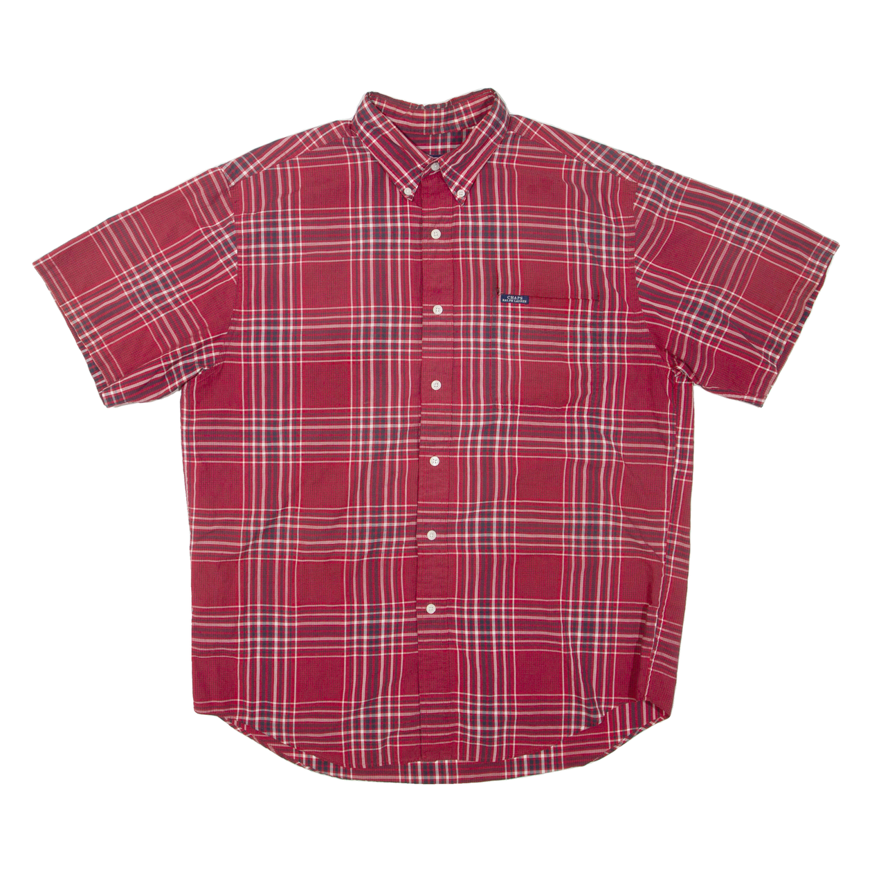 CHAPS RALPH LAUREN Mens Shirt Red Check L Cerqular CHAPS RALPH LAUREN Mens Shirt Red Check L Cerqular