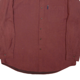 CHAPS RALPH LAUREN Mens Plain Shirt Maroon Long Sleeve XL