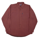 CHAPS RALPH LAUREN Mens Plain Shirt Maroon Long Sleeve XL