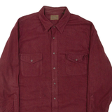 ST.JOHN'S BAY Mens Plain Shirt Maroon Long Sleeve XL