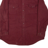 ST.JOHN'S BAY Mens Plain Shirt Maroon Long Sleeve XL