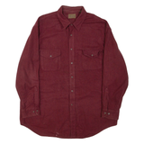ST.JOHN'S BAY Mens Plain Shirt Maroon Long Sleeve XL