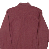 GRIZZLY MOUNTAIN Mens Plain Shirt Maroon Long Sleeve M