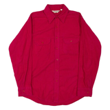 Mens Plain Shirt Red Long Sleeve L