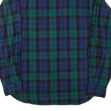 DISNEY Mens Shirt Blue Check Long Sleeve L