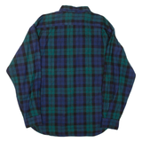 DISNEY Mens Shirt Blue Check Long Sleeve L