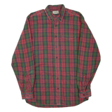 L.L.BEAN Tall Mens Shirt Red Check Long Sleeve M