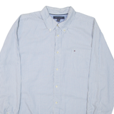 TOMMY HILFIGER Mens Shirt Blue Striped Long Sleeve XL