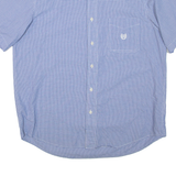 CHAPS Mens Shirt Blue Check L