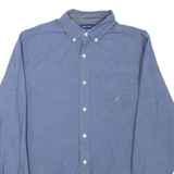 NAUTICA Mens Plain Shirt Blue Long Sleeve M