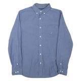 NAUTICA Mens Plain Shirt Blue Long Sleeve M