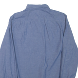 NAUTICA Mens Plain Shirt Blue Long Sleeve M