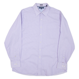 TOMMY HILFIGER Mens Shirt Purple Striped Long Sleeve L