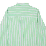 CHAPS Mens Shirt Green Striped Long Sleeve L