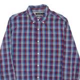 NAUTICA Slim Fit Mens Shirt Blue Check Long Sleeve L