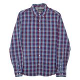 NAUTICA Slim Fit Mens Shirt Blue Check Long Sleeve L