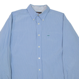 TOMMY HILFIGER Mens Shirt Blue Check Long Sleeve L