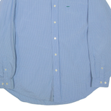 TOMMY HILFIGER Mens Shirt Blue Check Long Sleeve L