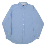 TOMMY HILFIGER Mens Shirt Blue Check Long Sleeve L