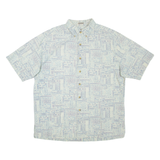 HOOK & TACKLE Mens Shirt Blue Geometric L