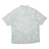 HOOK & TACKLE Mens Shirt Blue Geometric L