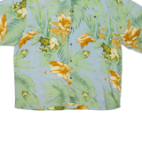 HIGH SURF Mens Hawaiian Shirt Blue Floral 2XL