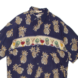 CAMPIA Pineapple Mens Hawaiian Shirt Blue L