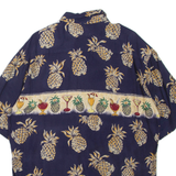 CAMPIA Pineapple Mens Hawaiian Shirt Blue L