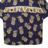 CAMPIA Pineapple Mens Hawaiian Shirt Blue L
