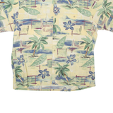 PIERRE CARDIN Mens Hawaiian Shirt Green Floral XL